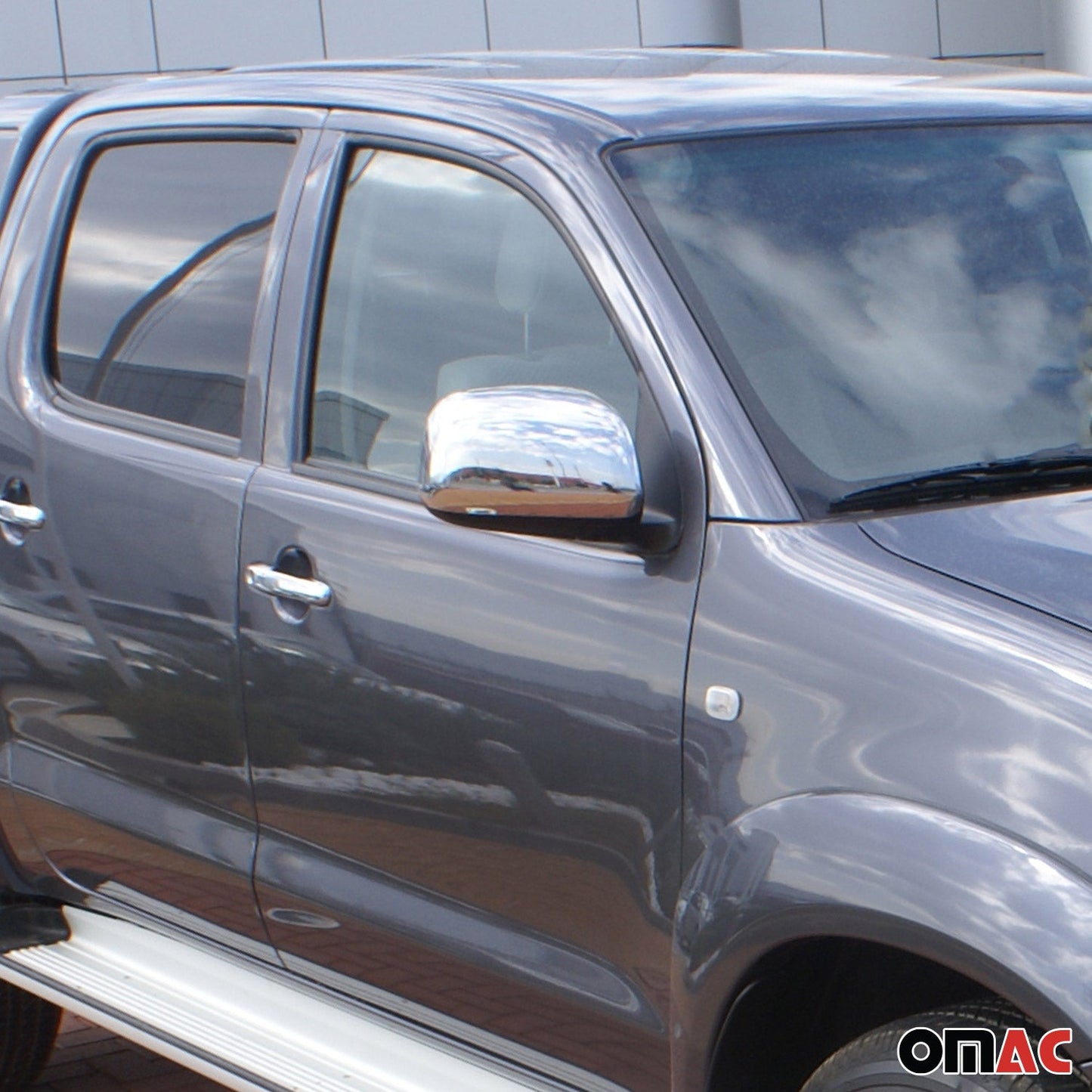 Capace oglinzi, huse oglinzi pentru Toyota Fortuner 2005-2015, oțel inoxidabil, argintiu