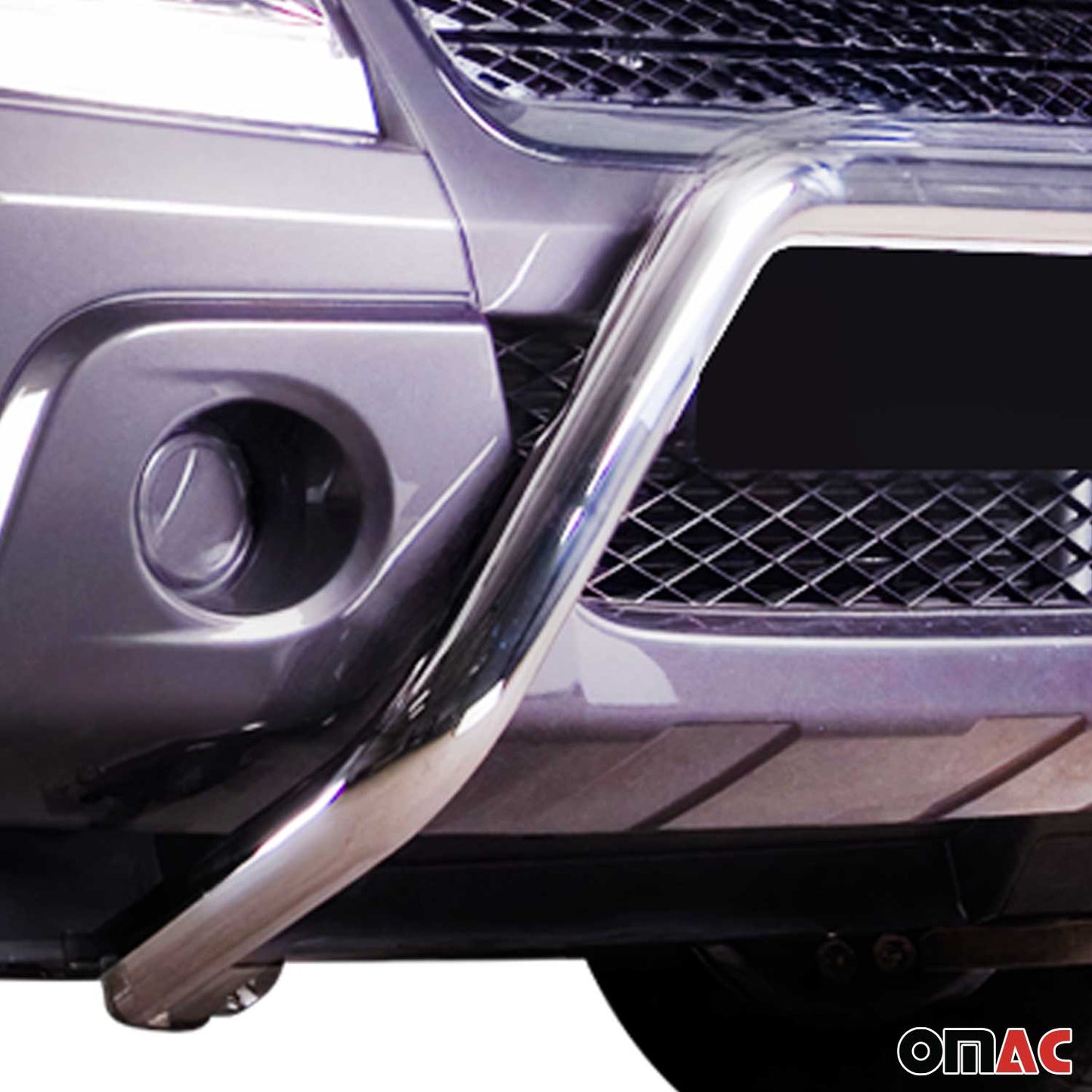 Przedni zderzak, przedni orurowanie ochronne do Suzuki Grand Vitara 2006-2015, stal, srebrny