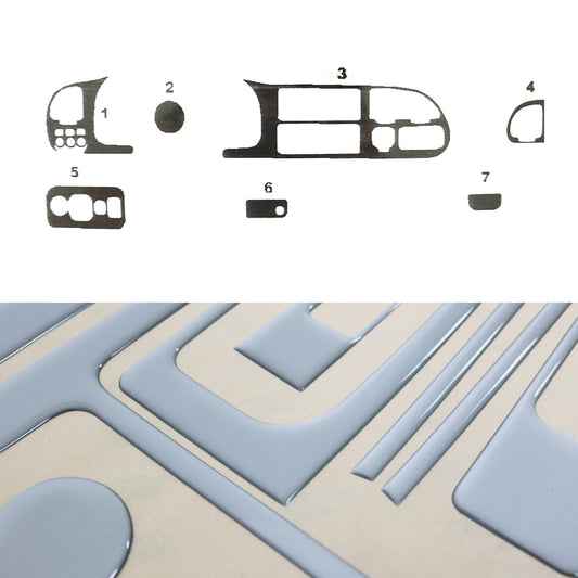Ornamente interioare pentru Ford Transit 1997-2000, aspect aluminiu, 8 bucăți