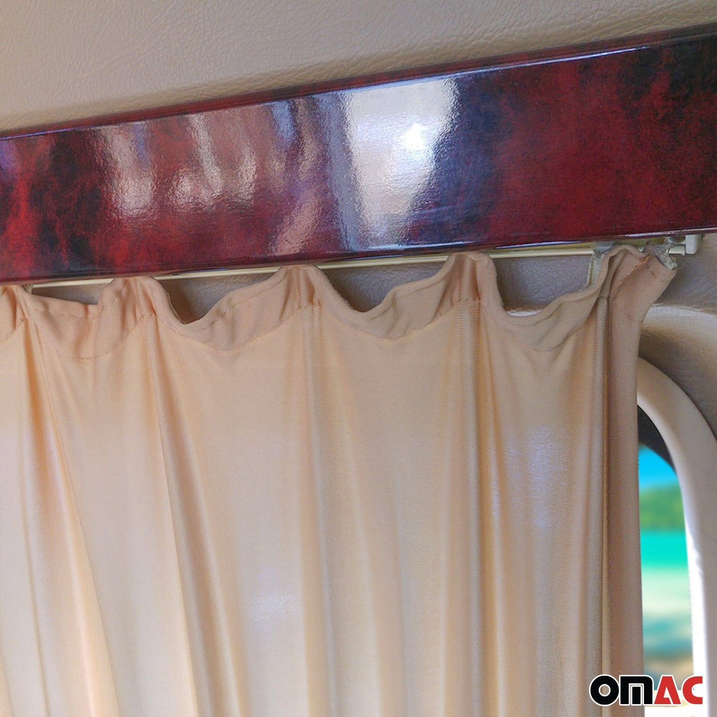 Cortină parasolară personalizată pentru VW Crafter 2006-2025 ușă spate scurtă și dublă, bej, 10x