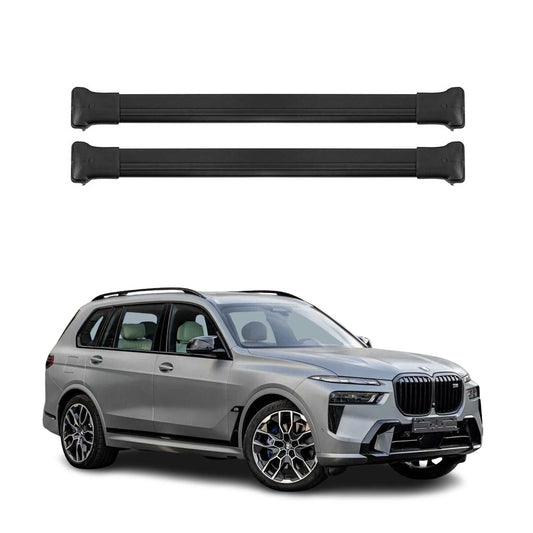 Portbagaj de plafon pentru BMW X7 G07 2018-2025 75kg aluminiu negru 2 buc