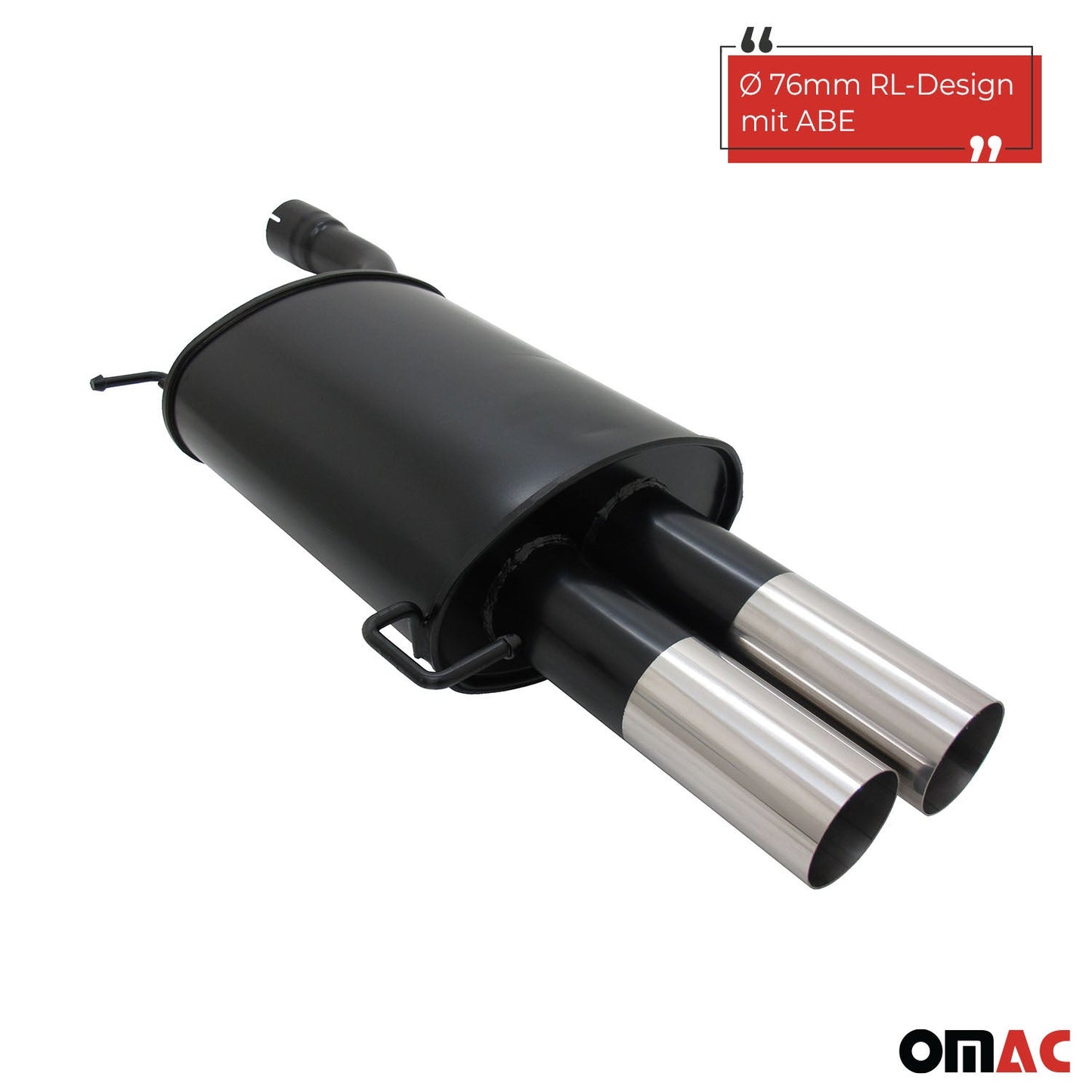 Novus Sportauspuff für BMW E61 2x76mm RL-Design Endschalldämpfer mit ABE