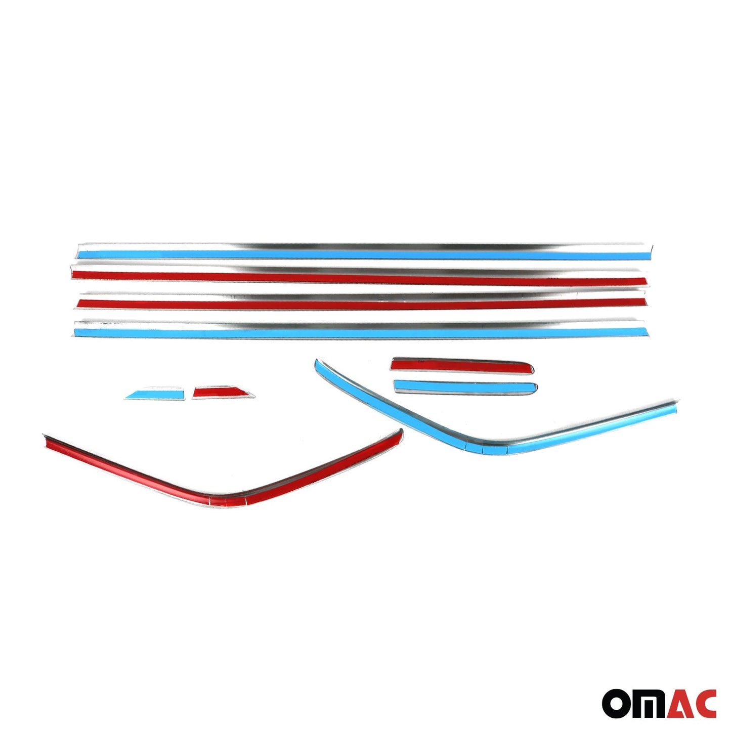 Benzi decorative pentru geamuri Ford Kuga 2012-2019, oțel inoxidabil cromat, 10 bucăți