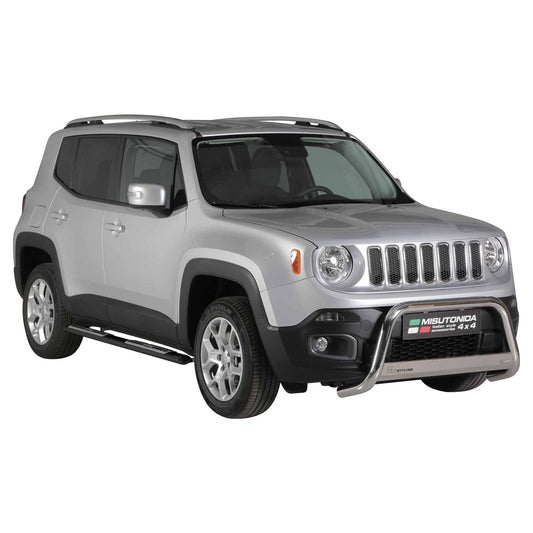 Stahl Schwellerrohre Trittbretter für Jeep Renegade Trailhawk 2014-2017 Schwarz