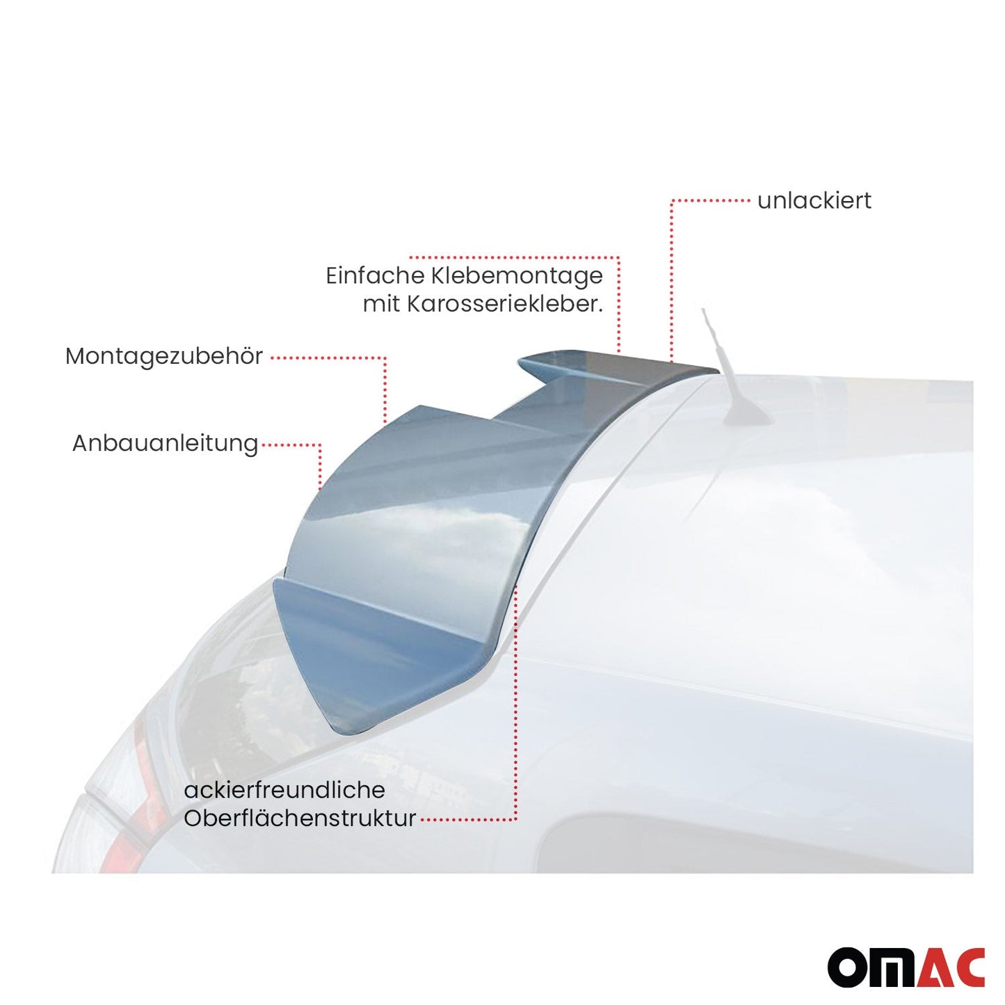 RDX Dachspoiler Spoiler für Renault Megane III HB 5-türer 2008-2015