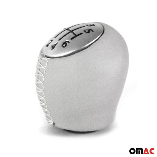 Maneta schimbătorului de viteze pentru Renault Fluence 2010-2025 cu 6 trepte, piele ecologică, gri