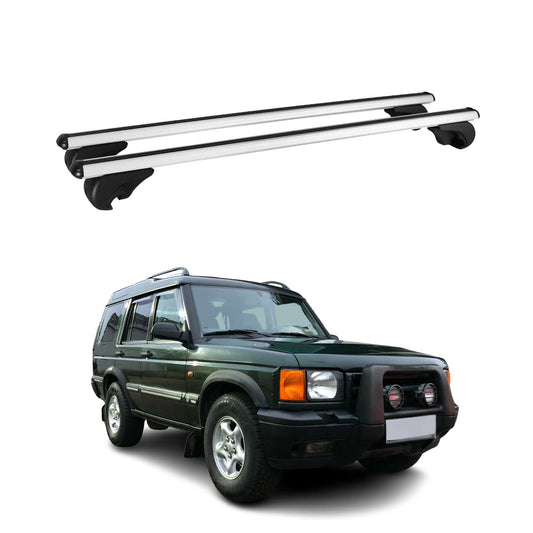 Portbagaj de plafon pentru Land Rover Discovery II 1998-2004 75kg aluminiu argintiu 2x
