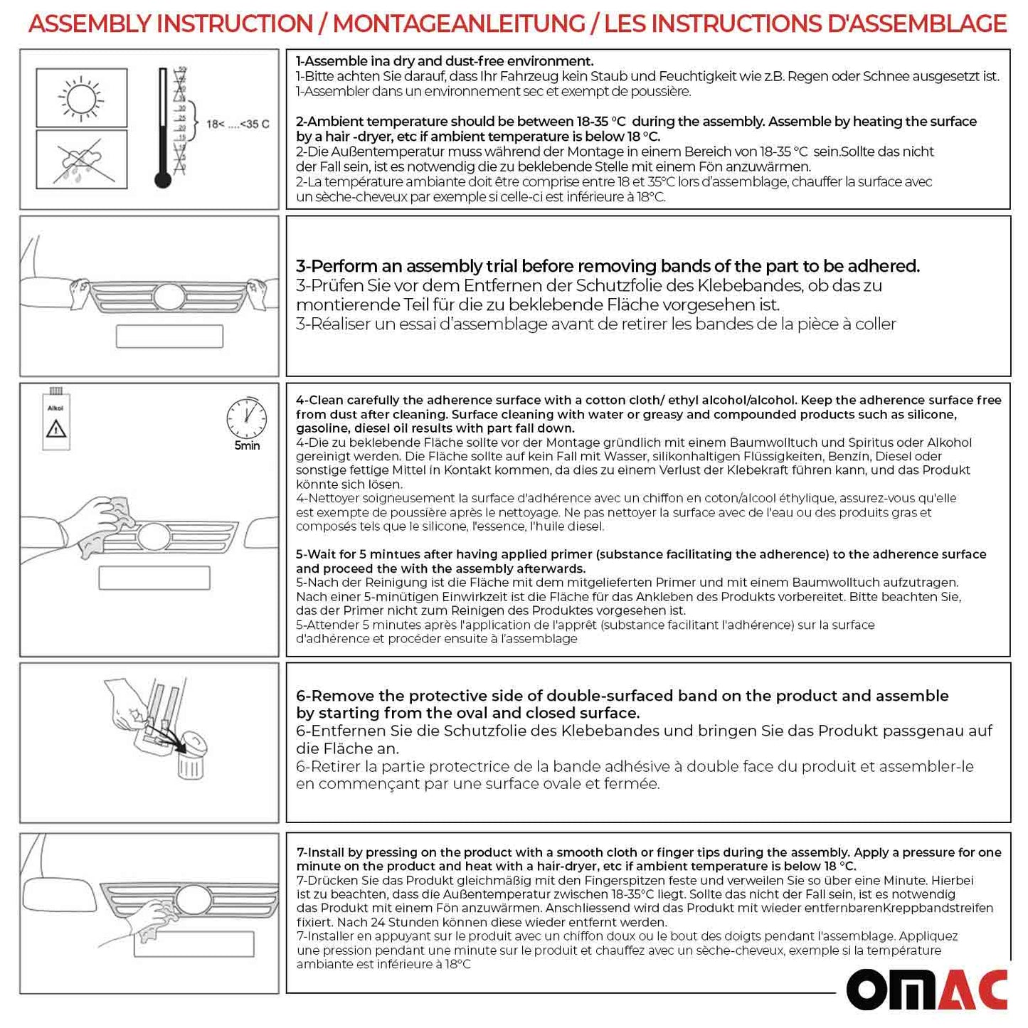 Kühlergrill Leiste Grillleisten für Mercedes Sprinter W906 2006-2017 Chrom ABS