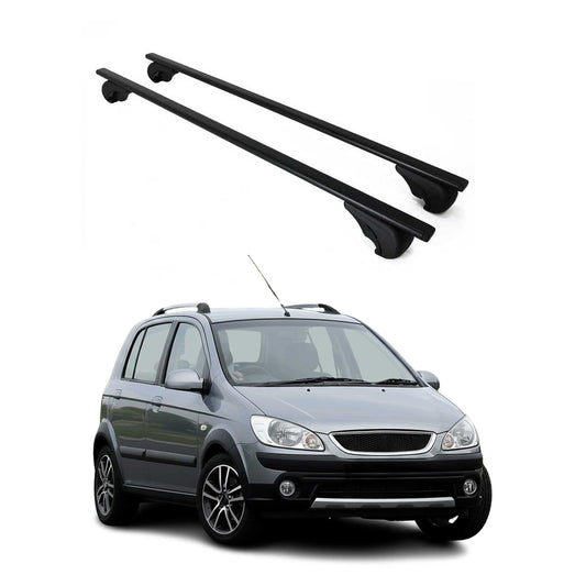 Dachträger Gepäckträger für Hyundai Getz 2002-2011 Grundträger Metall Schwarz 2x