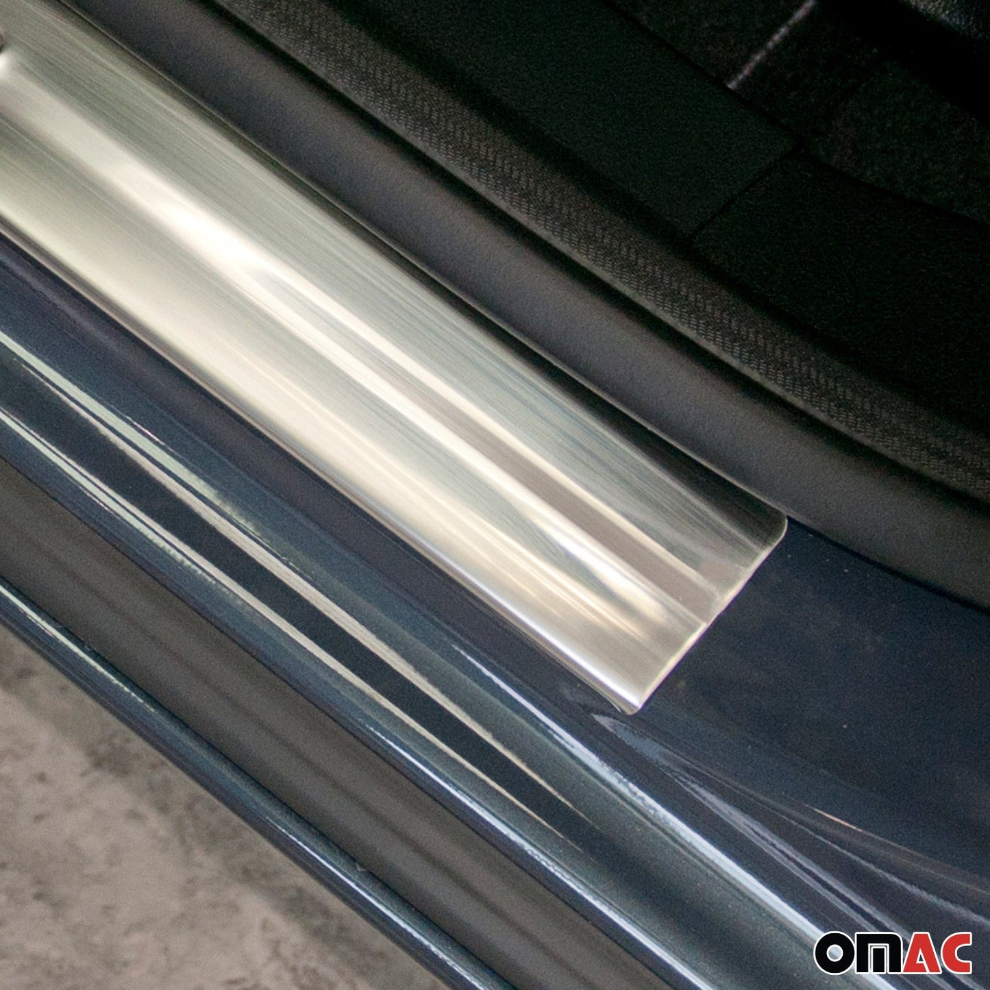 Ornamente prag uși pentru VW Tiguan 2007-2016, oțel inoxidabil, argintiu, set 4 piese