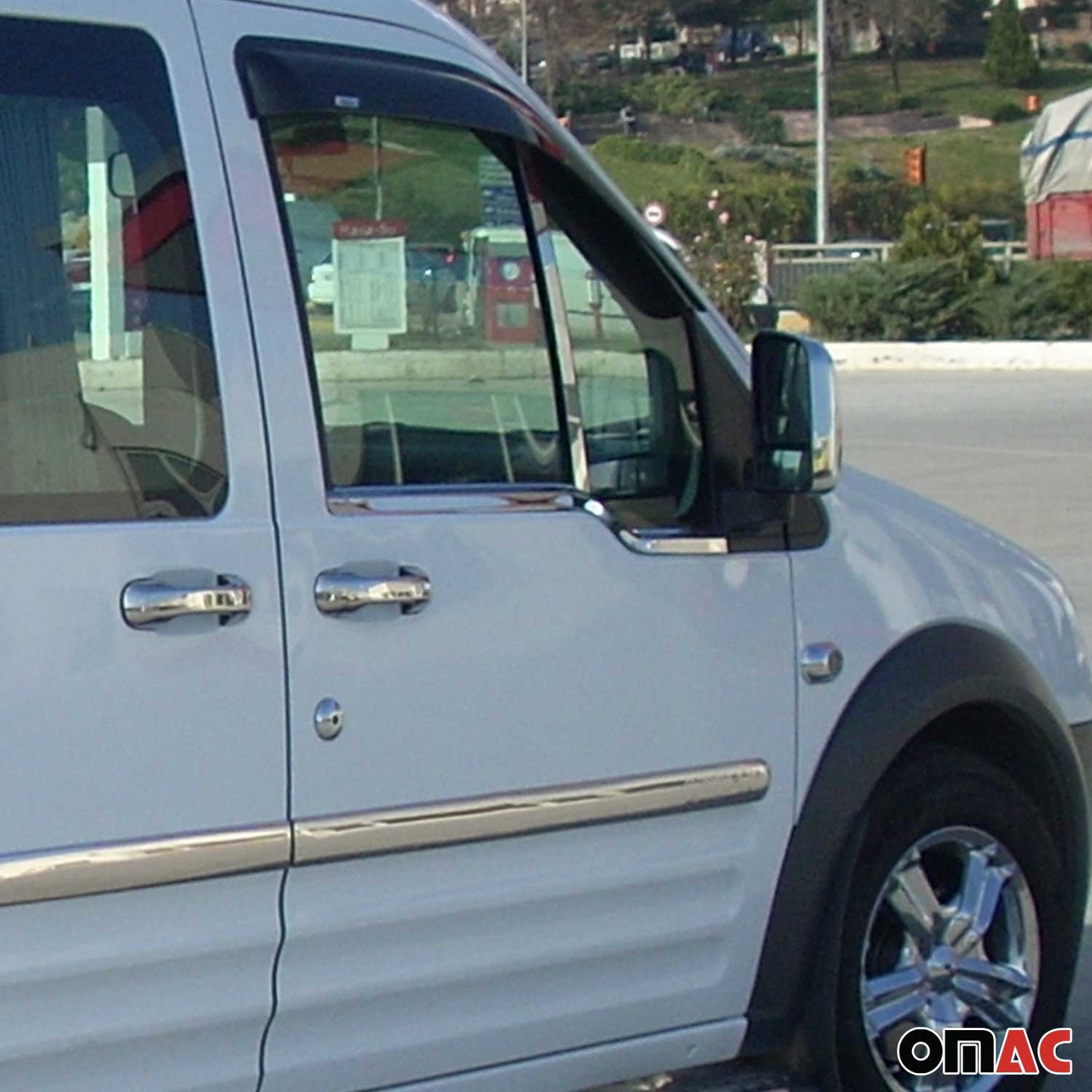 Fensterleisten Zierleisten für Ford Tourneo Connect 2002-2014 Edelstahl Chrom 2x