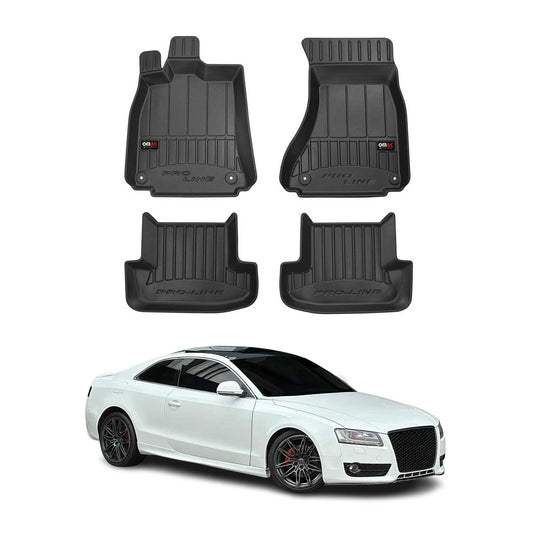 Covorașe auto TPE negre pentru Audi A5 Cabriolet Coupe 8T3 8F7 2007-2017, 4 buc.
