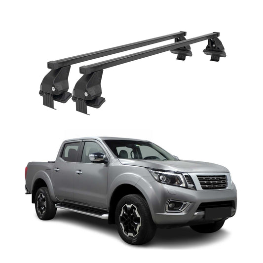 Menabo Dachträger Grundtäger für Nissan Navara 2014-2020 4 tür 50kg Schwarz 2x