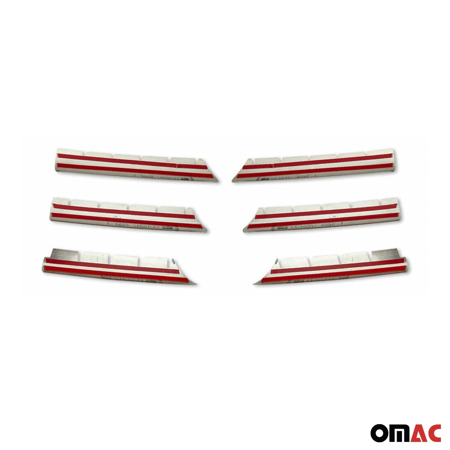 Kühlergrill Leisten Grillleisten für Renault Megane 2002-2006 Chrom Silber 6x