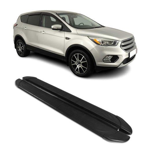 Trittbretter Seitenschweller für Ford Kuga 2013-2019 Aluminium Schwarz 2tlg