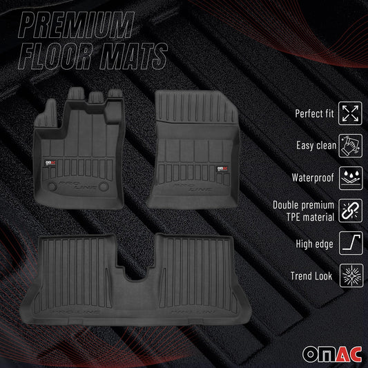 Covorașe auto Dacia Dokker 2012-2021, TPE, negre, set 3 piese