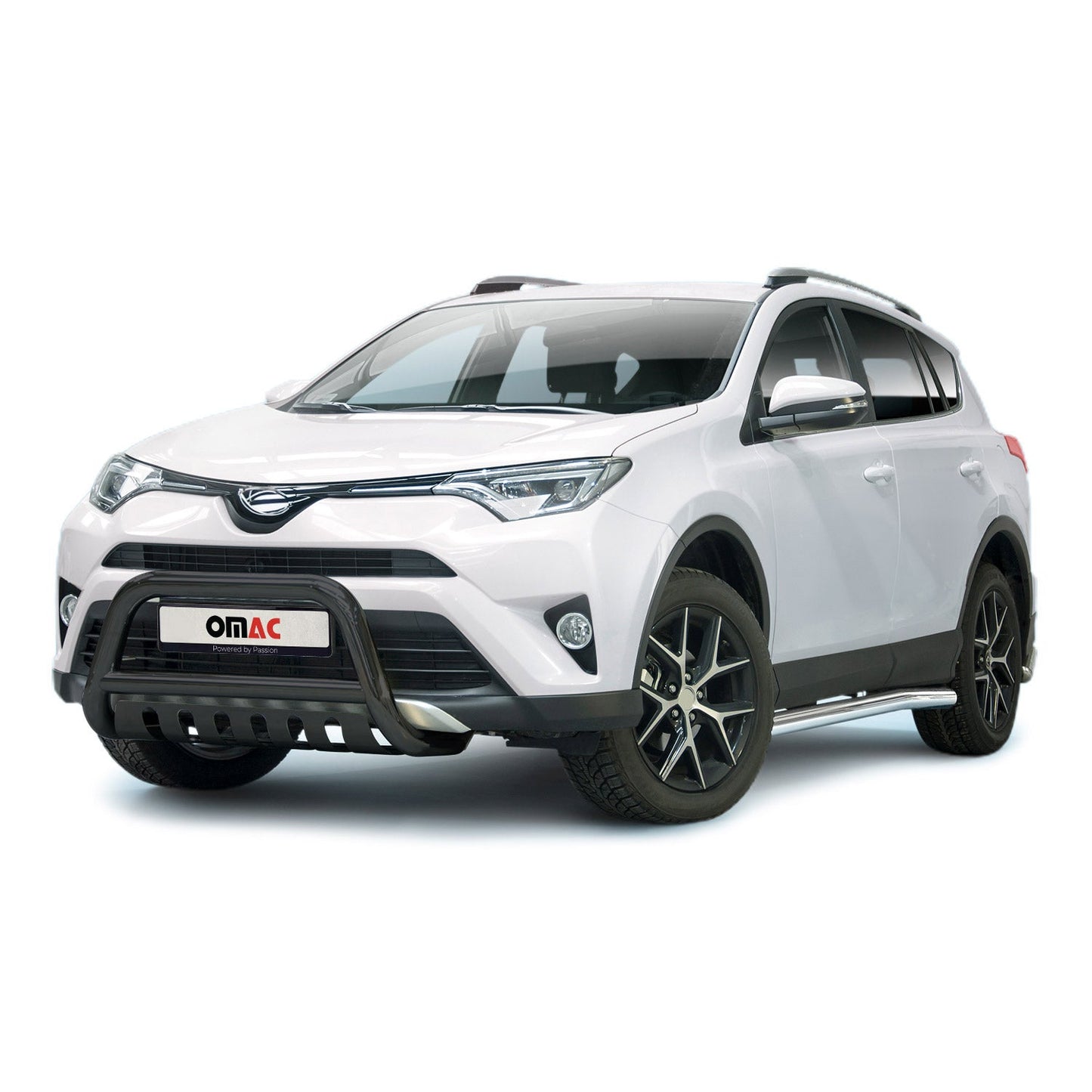 Bară de protecție față pentru Toyota RAV4 2016-2025, oțel inoxidabil cu ABE (omologare de tip germană), neagră