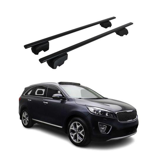 Dachträger Grundtäger für Kia Sorento 2014-2020 75kg Metall Schwarz 2 tlg