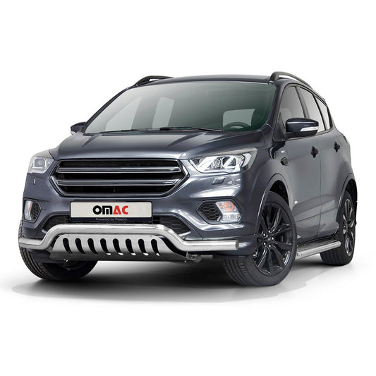 Bară de protecție față din oțel inoxidabil pentru Ford Kuga 2017-2025 ABE Silver Protection