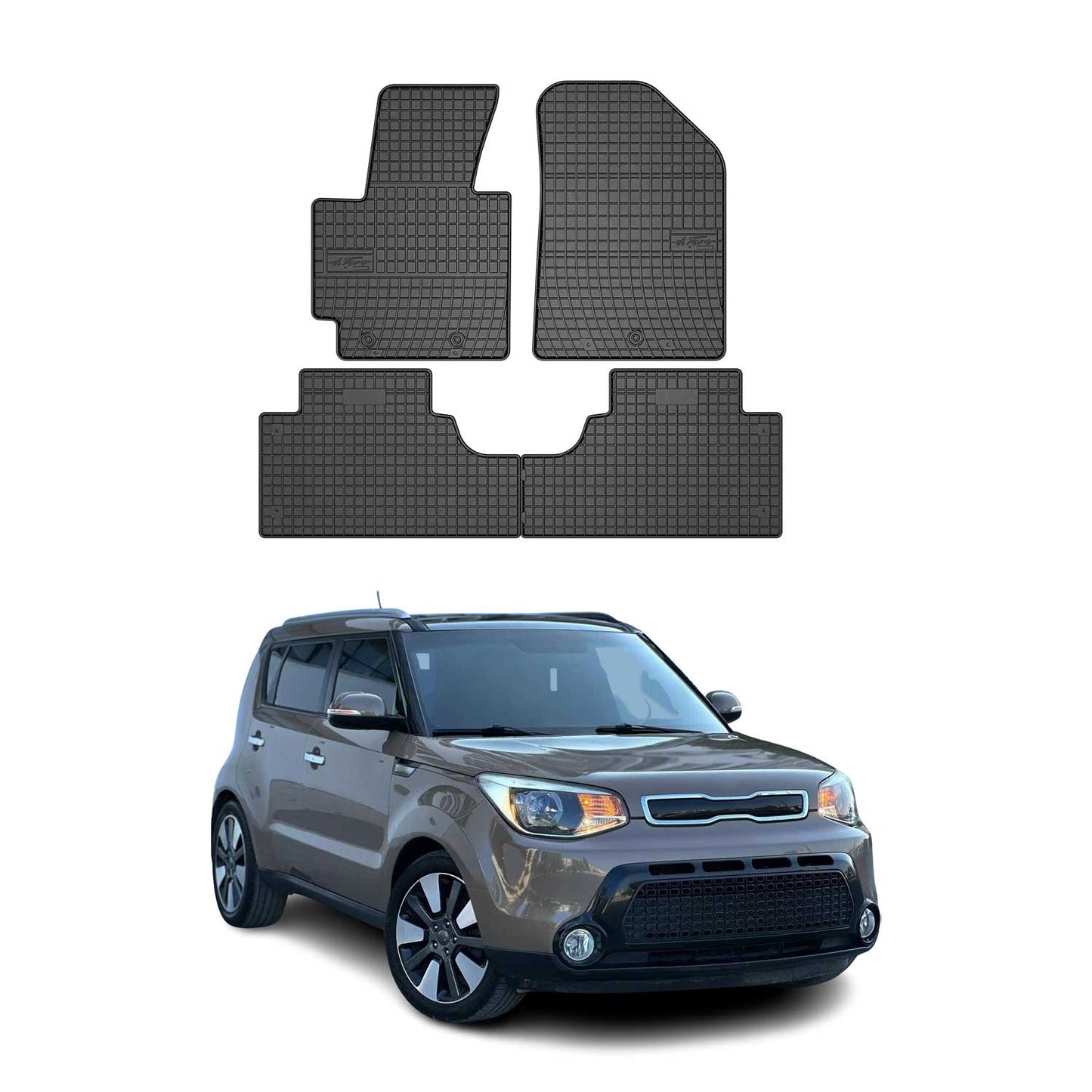 2013-2019 Kia Soul Fußmatten Gummi Schwarz 4 tlg