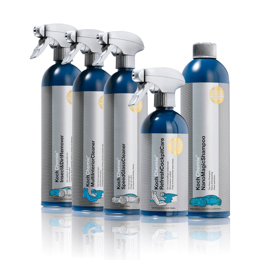 Set complet de îngrijire auto Koch Chemie cu 5 piese, îngrijire interioară, îngrijire exterioară