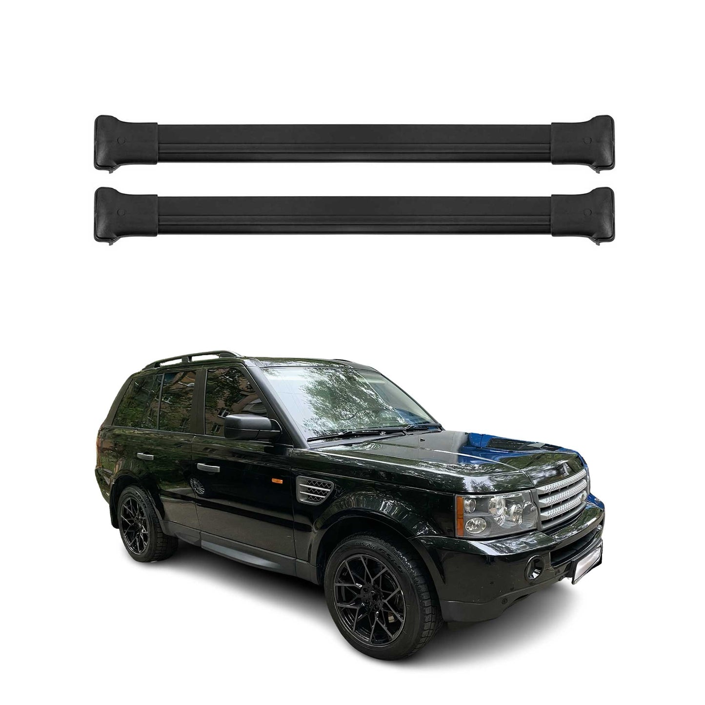 Bagażnik dachowy do Land Rover Range Rover Sport L320 2005-2013 75 kg Aluminium Czarny 2x