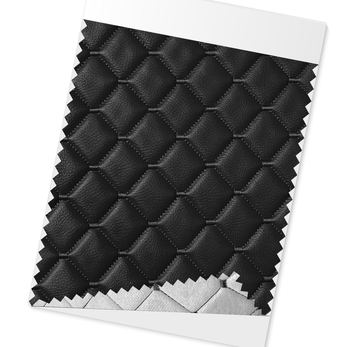 Polsterstoff Auto Polster 140cm x 100cm Gesteppt Kunstleder Himmelstoff Schwarz