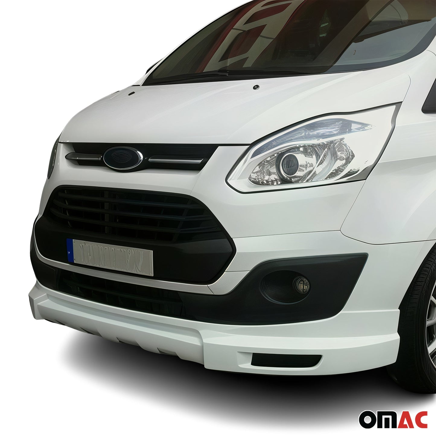 Frontspoiler Lippe Stoßstange Splitter für Ford Transit Tourneo Custom Weiß 1tlg