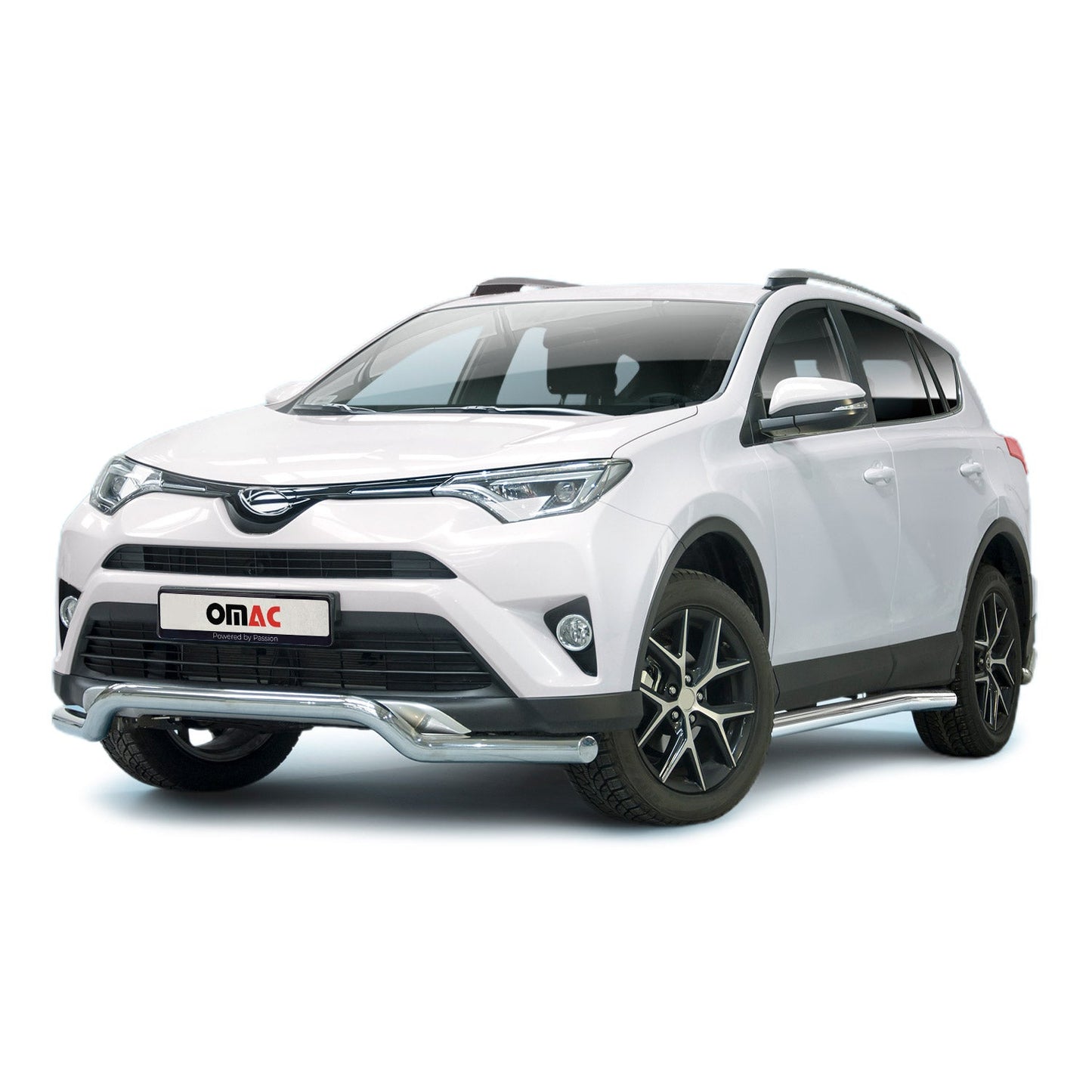 Bară de protecție față, bară de protecție față pentru Toyota RAV4 2016-2025, oțel, omologată ABE, argintiu