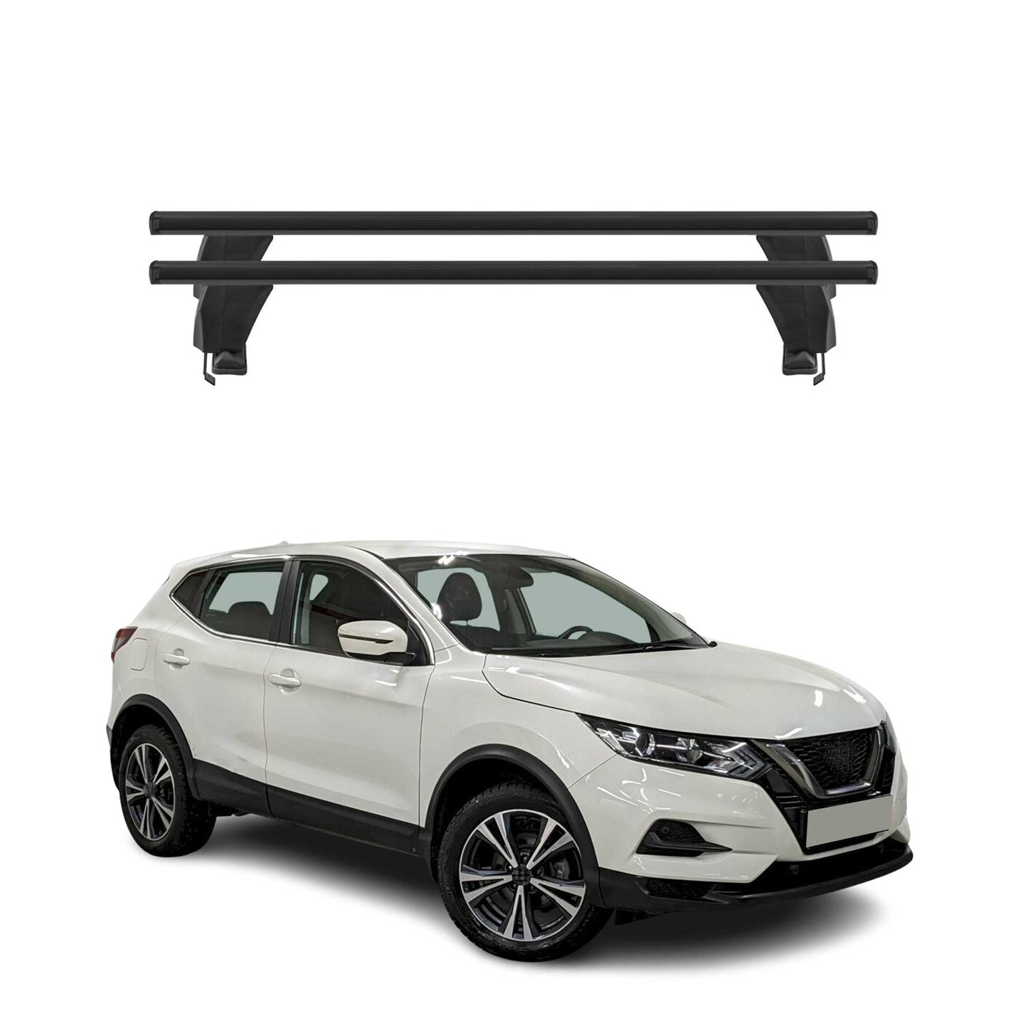 Menabo Dachträger Grundtäger für Nissan Qashqai J11 2014-21 50kg Alu Schwarz 2x