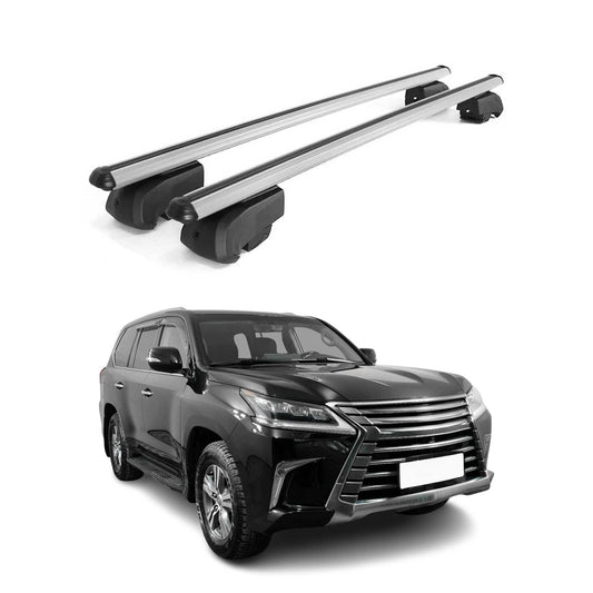 Dachträger Grundtäger für Lexus LX 570 SUV J200 2015-2021 75kg Alu Silber 2 tlg