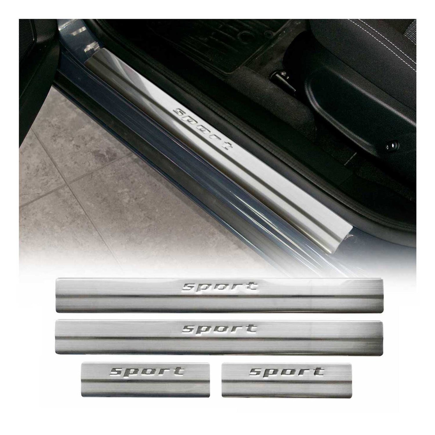 Ornamente prag sport pentru Ford Mondeo 3 sedan 2000-2007, cromate, 4x