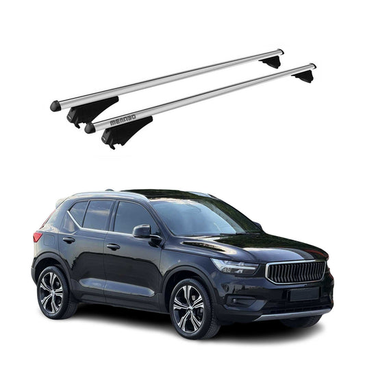 Menabo Dachträger Grundtäger für Volvo XC40 2018-2025 75kg Alu Silber 2 tlg