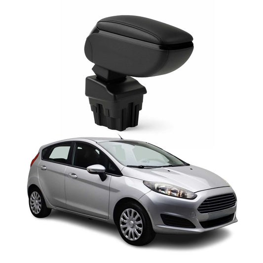 Armlehne Mittelarmlehne Mittelkonsole für Ford Fiesta 2008-2017 PU-Leder Schwarz