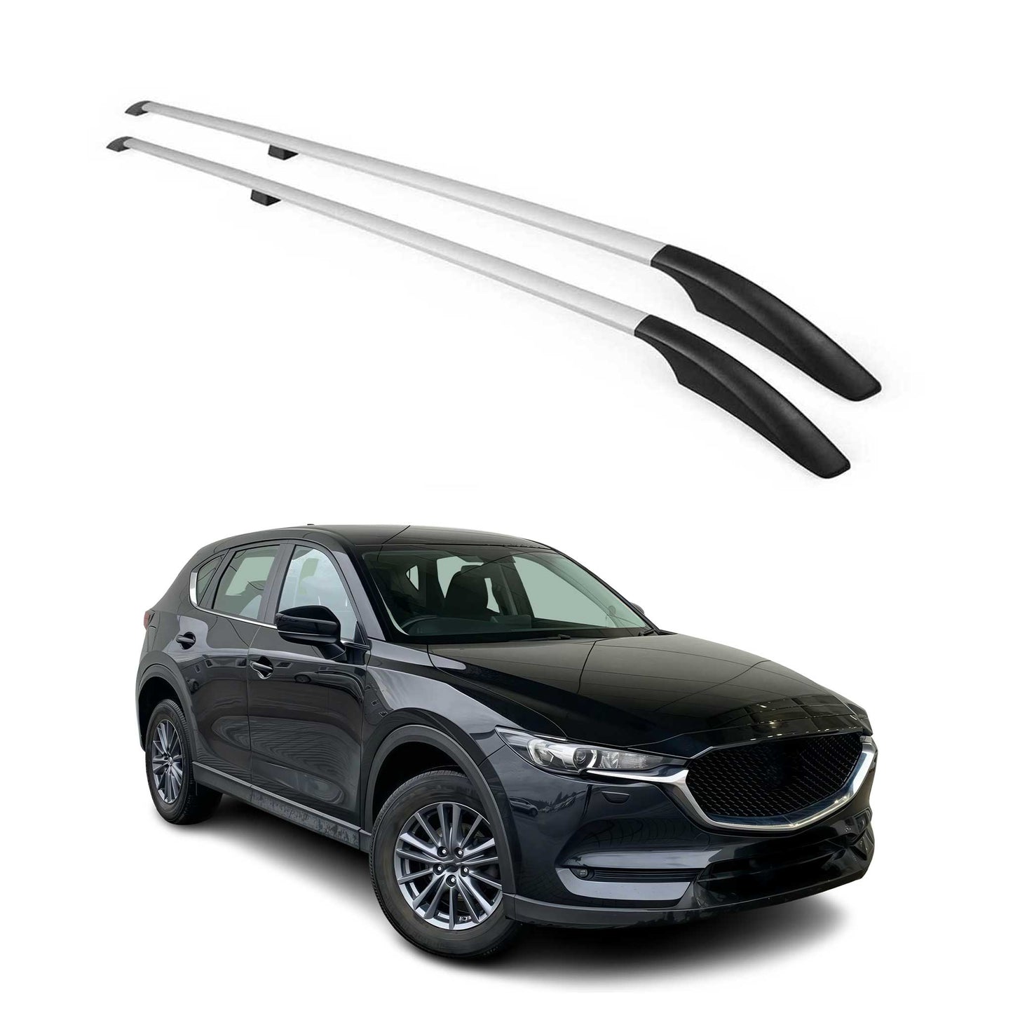 Dachreling Dachgepäckträger Relingträger für Mazda CX-5 2017-2025 Alu Silber 2x