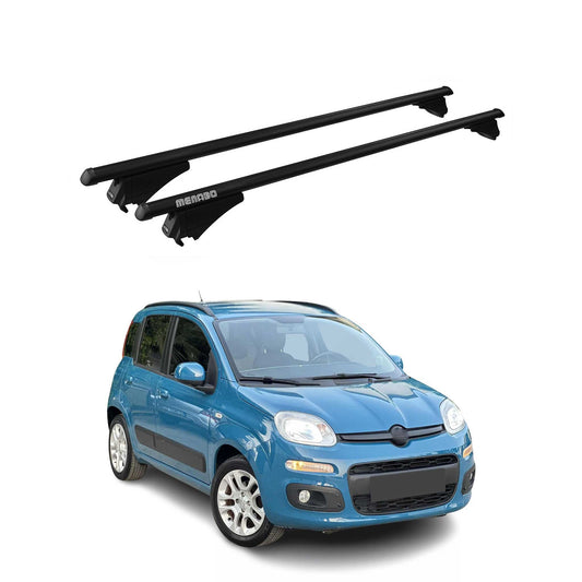 Menabo Dachträger für Fiat Panda 319 City Cross 2012-2025 75kg Alu Schwarz 2x