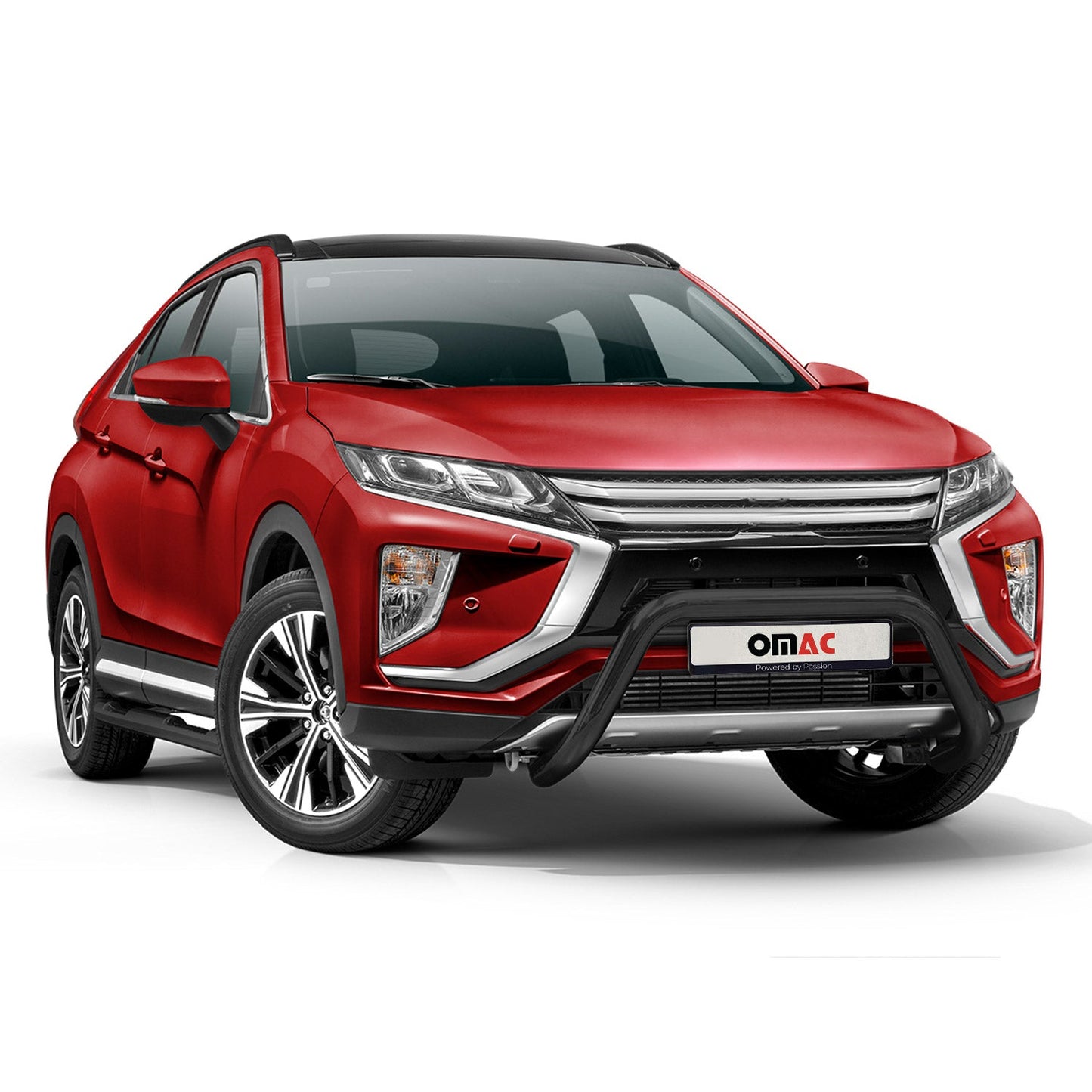 Bară de protecție/buton față pentru Mitsubishi Eclipse Cross 2017-2025, neagră, cu omologare ABE