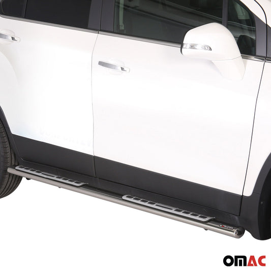 Praguri/praguri laterale din oțel inoxidabil pentru Chevrolet Trax 2013-2016, argintii