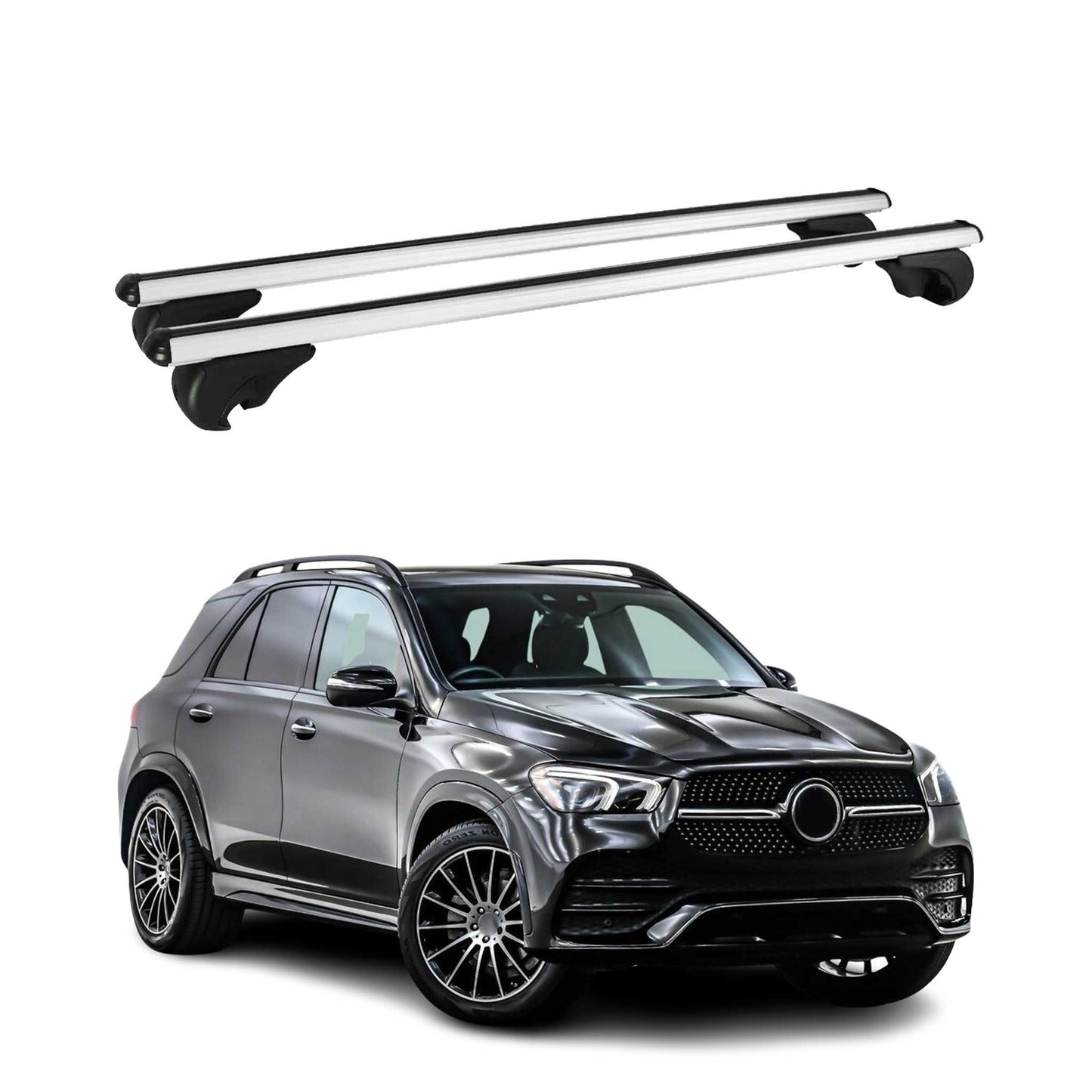 Dachträger Grundtäger für Mercedes GLE C167 2018-2025 75kg Alu Silber 2 tlg
