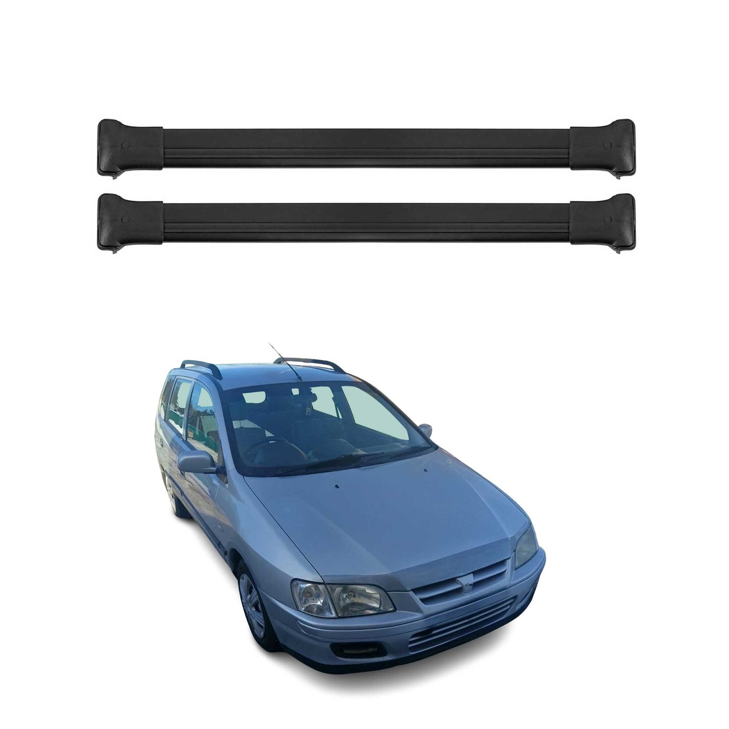 Portbagaj de plafon pentru Mitsubishi Space Star mk1 1999-2005 75kg aluminiu negru