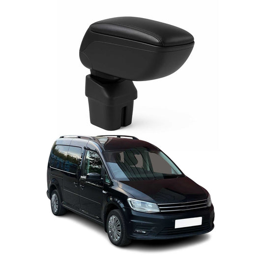 Mittelarmlehne Armlehne für VW Caddy 2003-2020 Touran 2003-2015 PU-Leder Schwarz