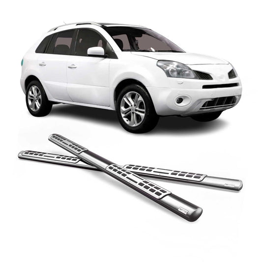 Edelstahl Seitenschweller Schwellerrohre für Renault Koleos 2008-2011 Silber