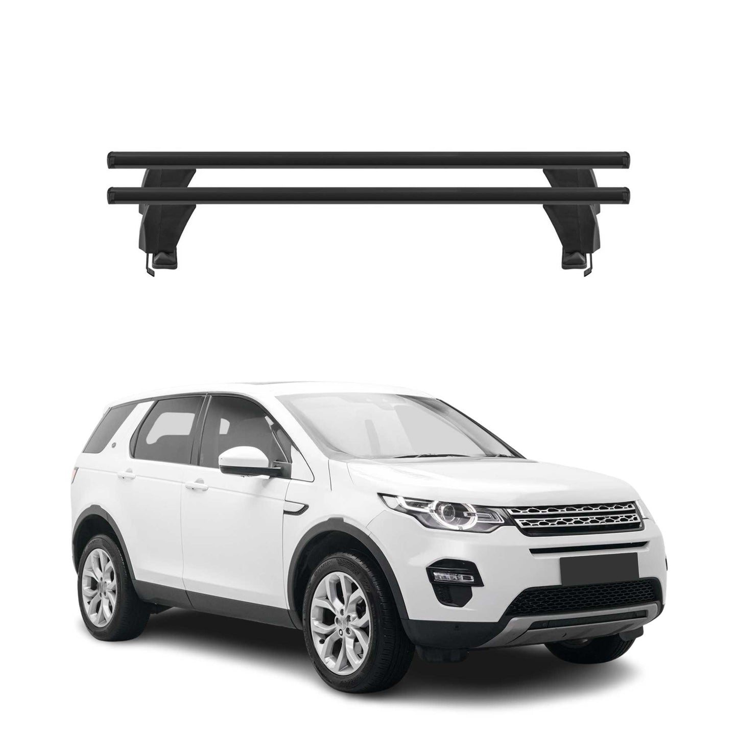 Menabo Dachträger für Land Rover Discovery Sport 2015-2019 50kg Alu Schwarz 2x