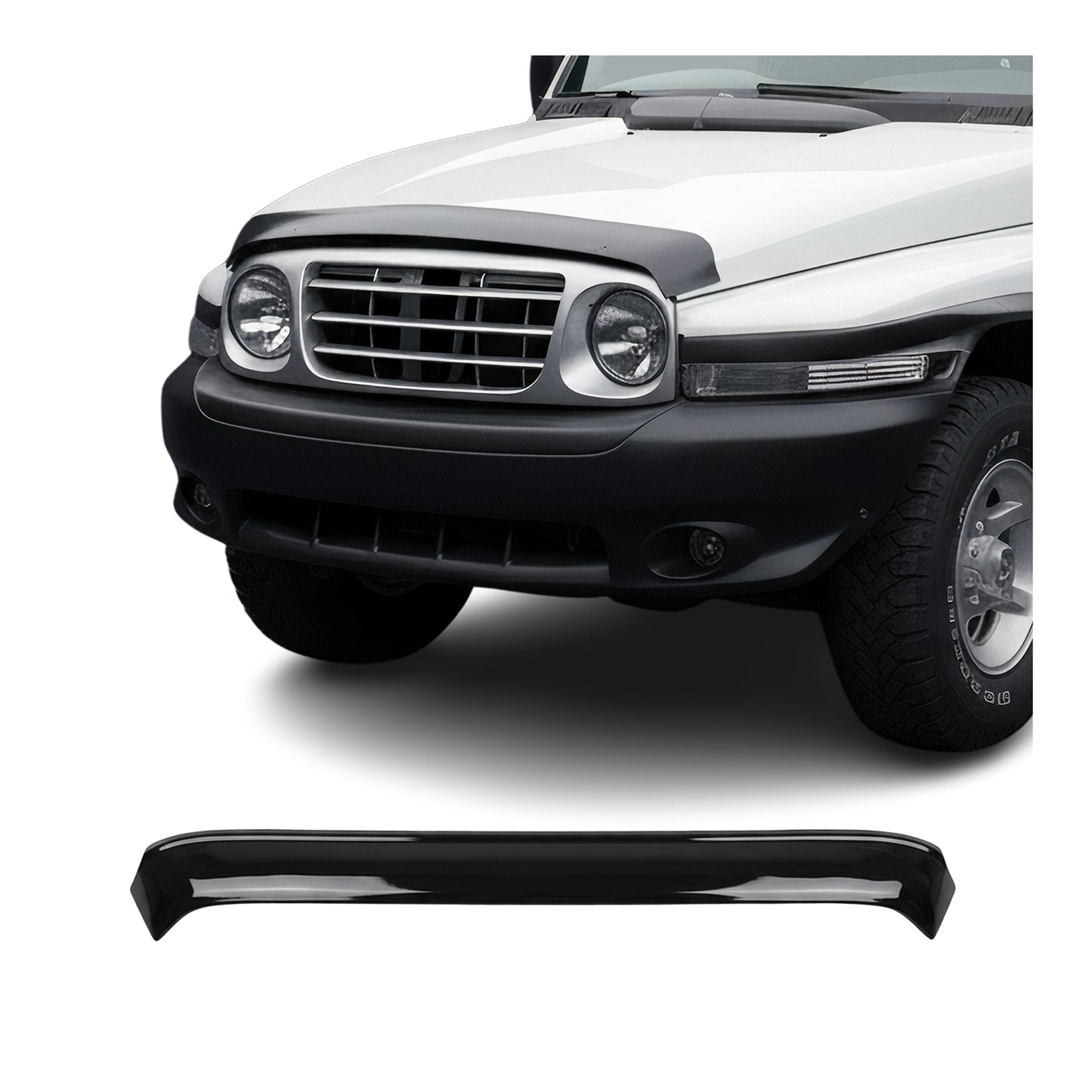 Motorhaube Deflektor Insektenschutz für Ssangyong Korando 1996-2006 Dunkel