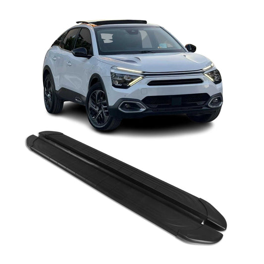 Seitenschweller Trittbretter für Citroen C4 2020-2025 Schwarz Aluminium 2 tlg