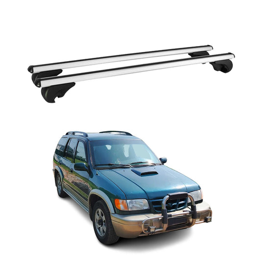 Portbagaj de plafon pentru Kia Sportage 1993-2010, 75kg, aluminiu, argintiu, 2 bucăți