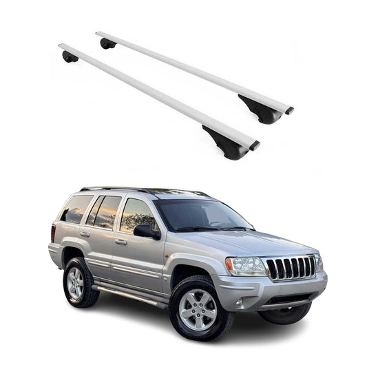 Dachträger Grundtäger für Jeep Grand Cherokee WJ 1999-2004 75kg Metall Silber 2x