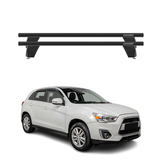 Menabo Dachträger Grundtäger für Mitsubishi ASX 2010-2019 75kg Alu Schwarz 2 tlg
