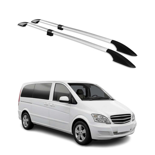 Dachreling für Mercedes Viano W639 2003-2014 Auminium L1 Kurzer Grau
