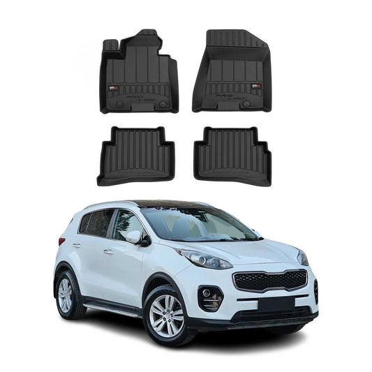 Covorașe auto Kia Sportage 2014-2018, TPE, negre, 4 buc.